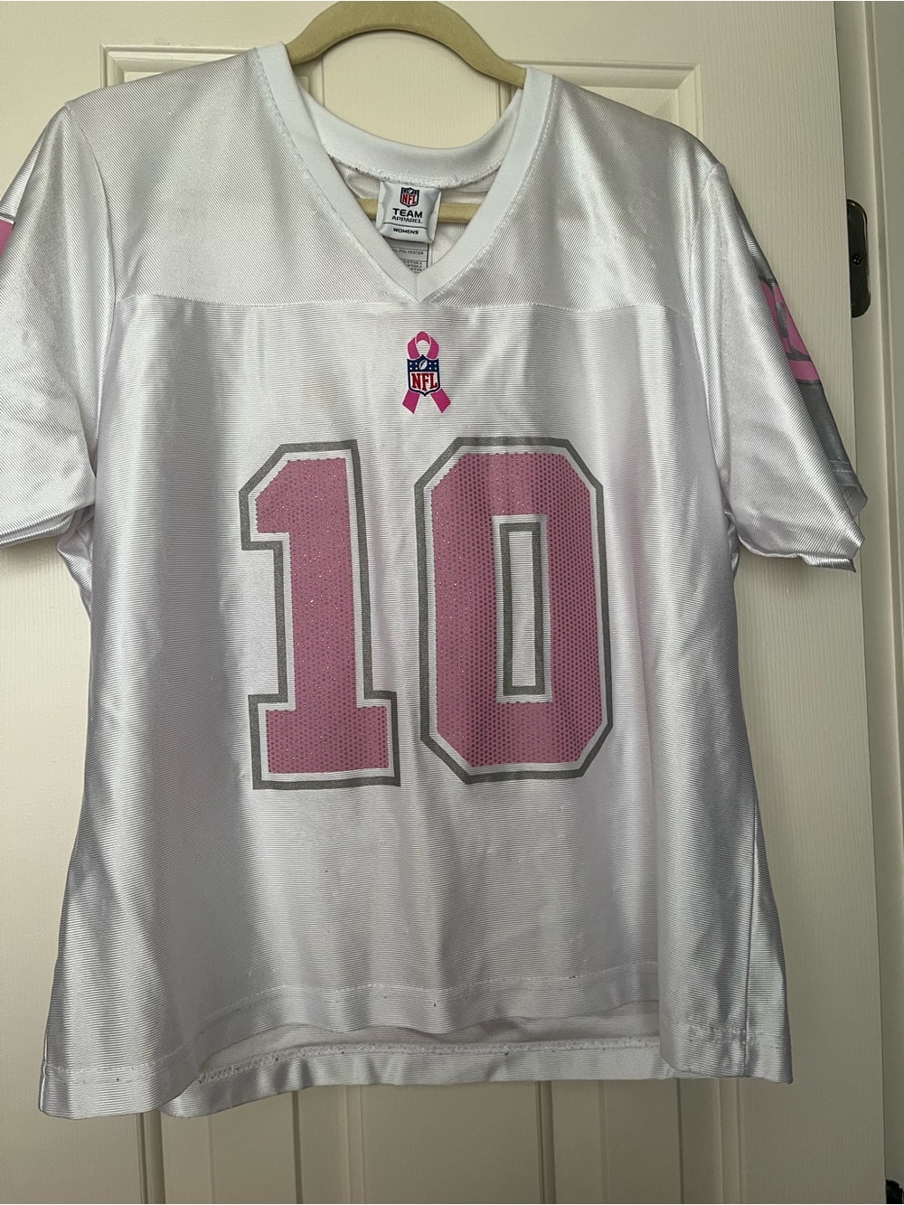 NFL Women's Pink Ribbon Eli Manning Giants Jersey
